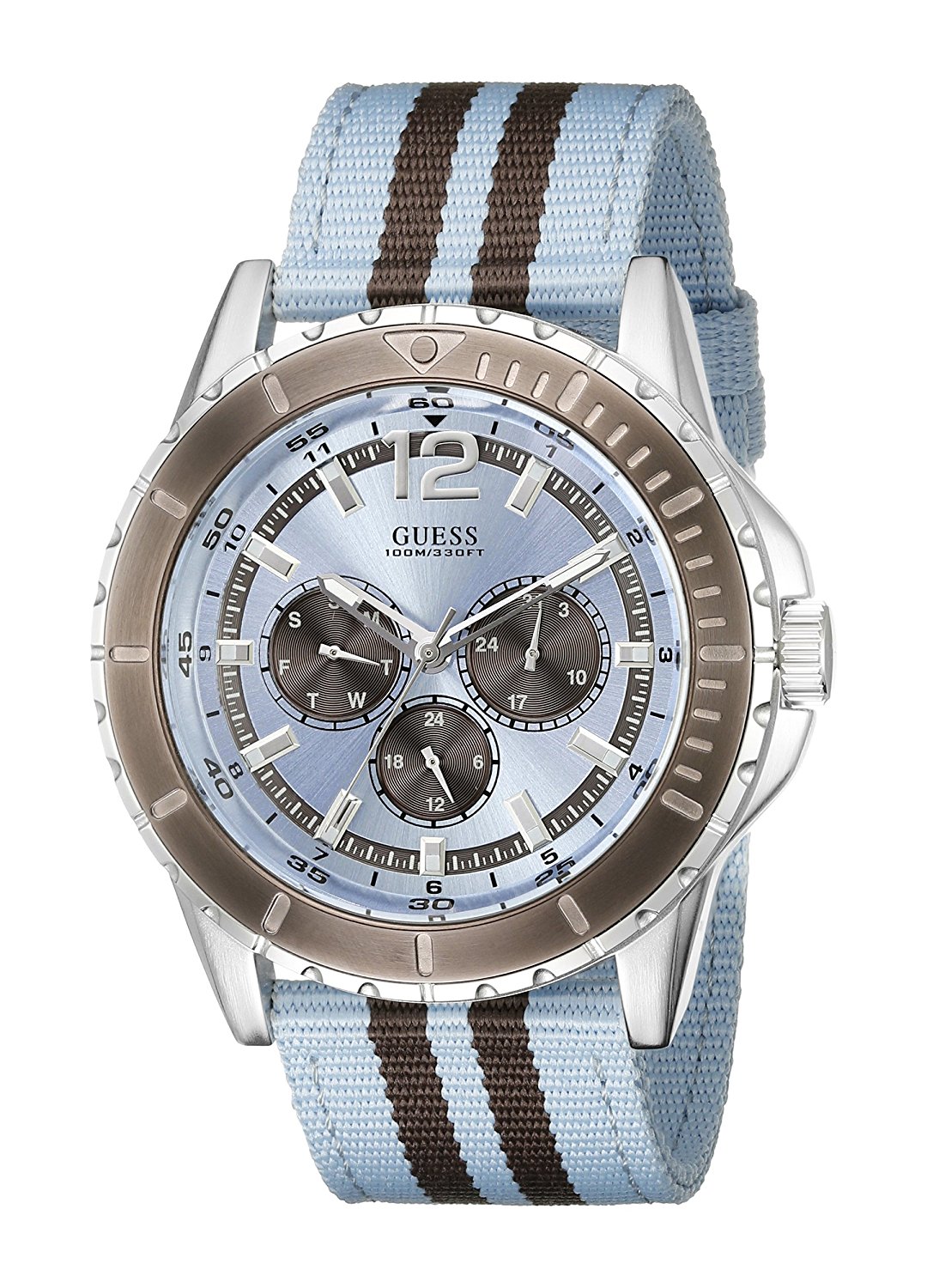 Guess Watches : U0454G4 Quartz Multifunction Dial Canvas Men Watch