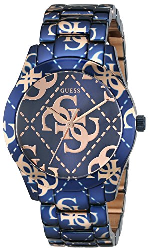Guess Watches : U0472L1 Quartz Blue and Rose Gold Tone Logo Stainless Steel Women Watch