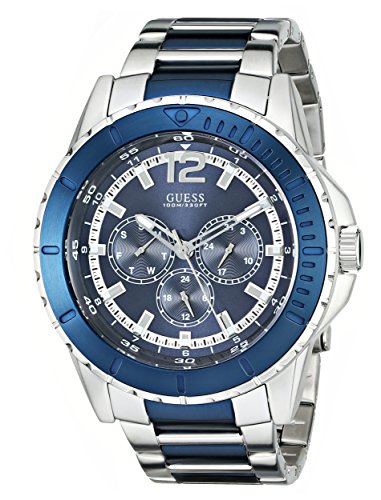 Guess Watches : U0478G2 Quartz Multifunction Dial Two Tone Stainless Steel Men Watch