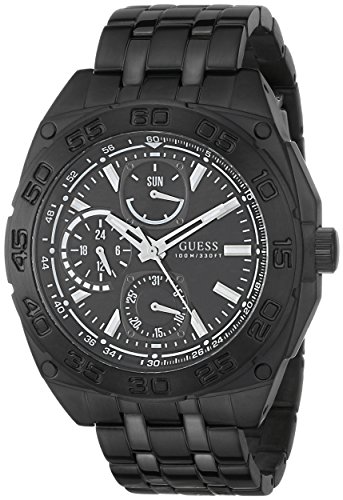 Guess Watches : U0487G2 Quartz Multifunction Dial Black Stainless Steel Men Watch