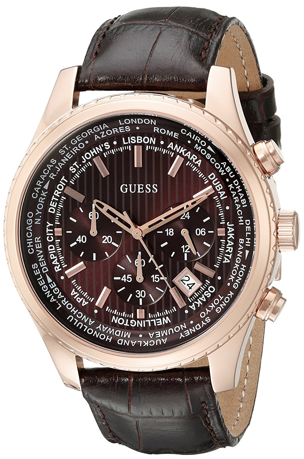 Guess Watches : U0500G3 Brown Dial Calendar Men Watch
