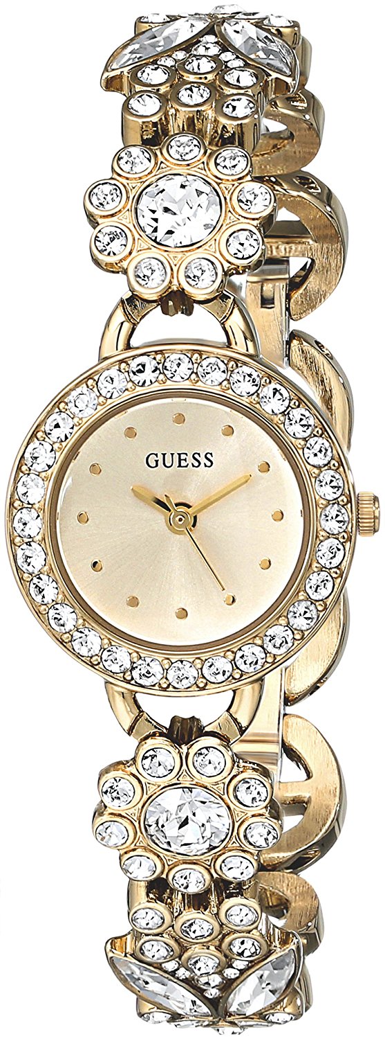 Guess Watches : U0527L2 Gold Dial Metal Band Women Watch