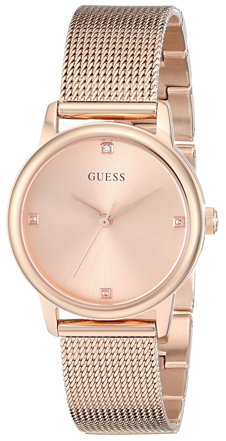 Guess Watches : U0532L3 Rose Gold Dial Stainless Steel Band Women Watch
