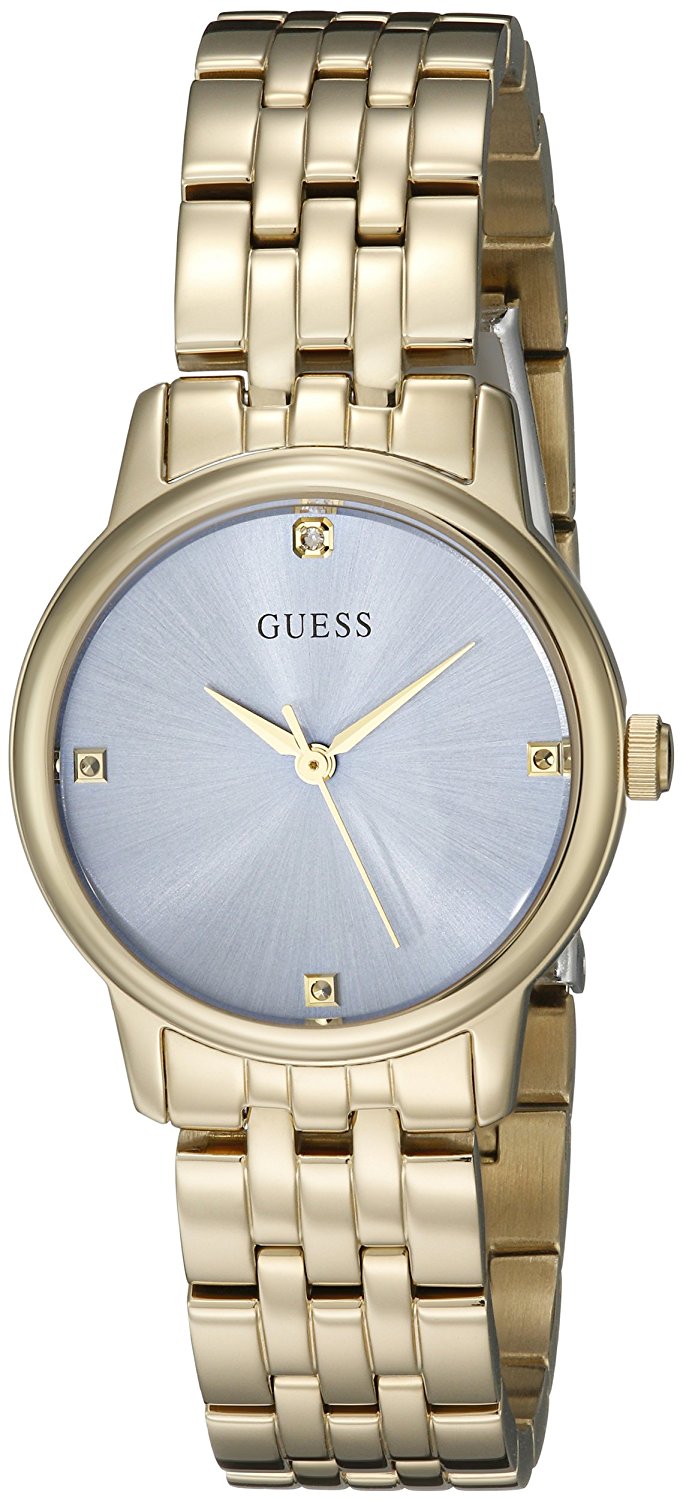 Guess Watches : U0533L2 Blue Dial Metal Band Women Watch
