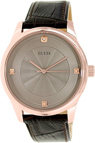 Guess Watches : U0539G2 Quartz Diamond Markers Dial Brown Leather Men Watch