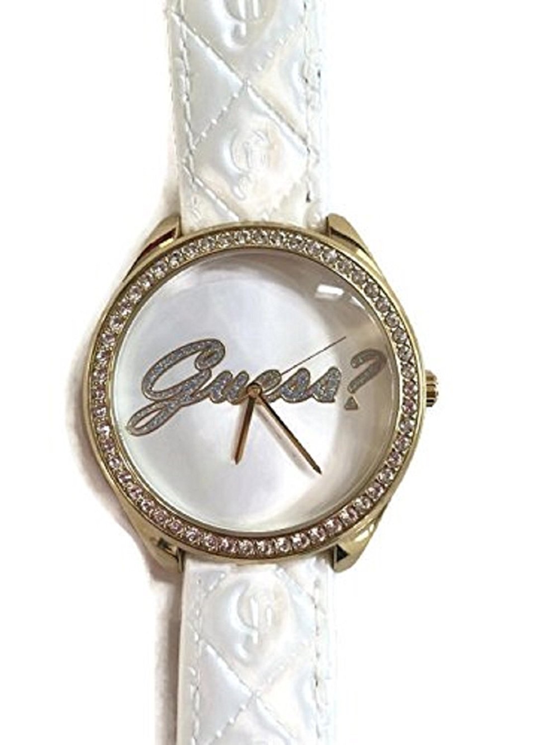 Guess Watches : U0570L1 White Dial Patent Leather Band Women Watch