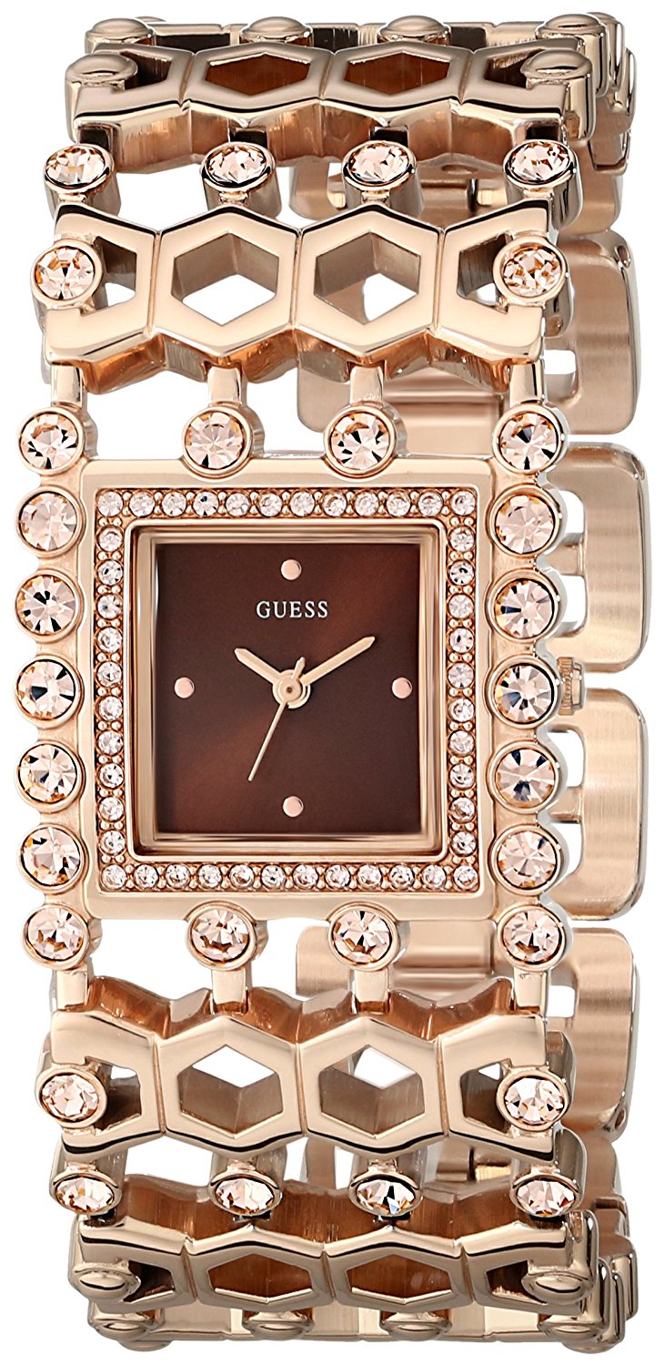 Guess Watches : U0574L3 Brown Dial Stainless Steel Band Women Watch