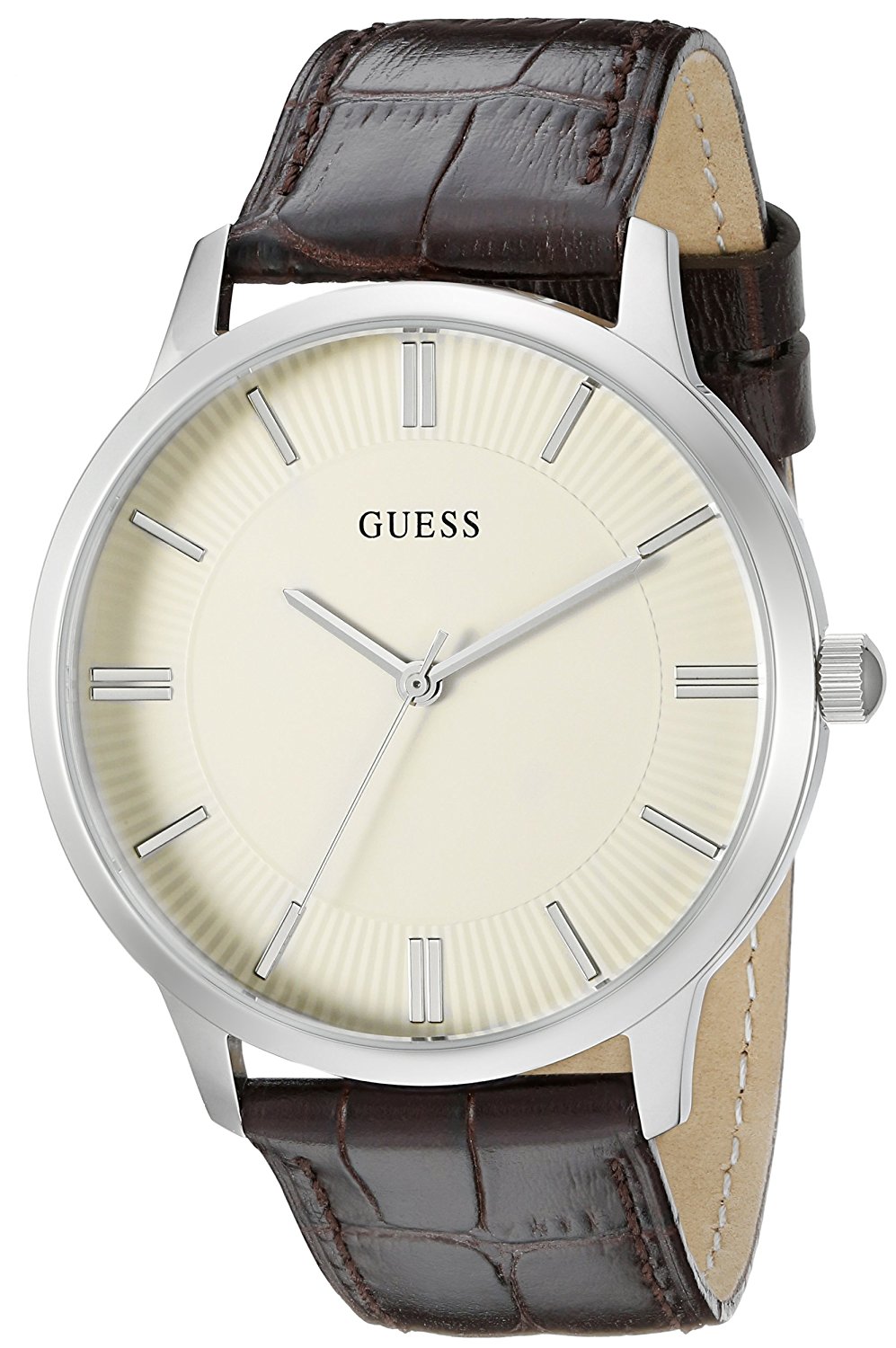 Guess Watches : U0664G2 Quartz Analog Brown Leather Men Watch