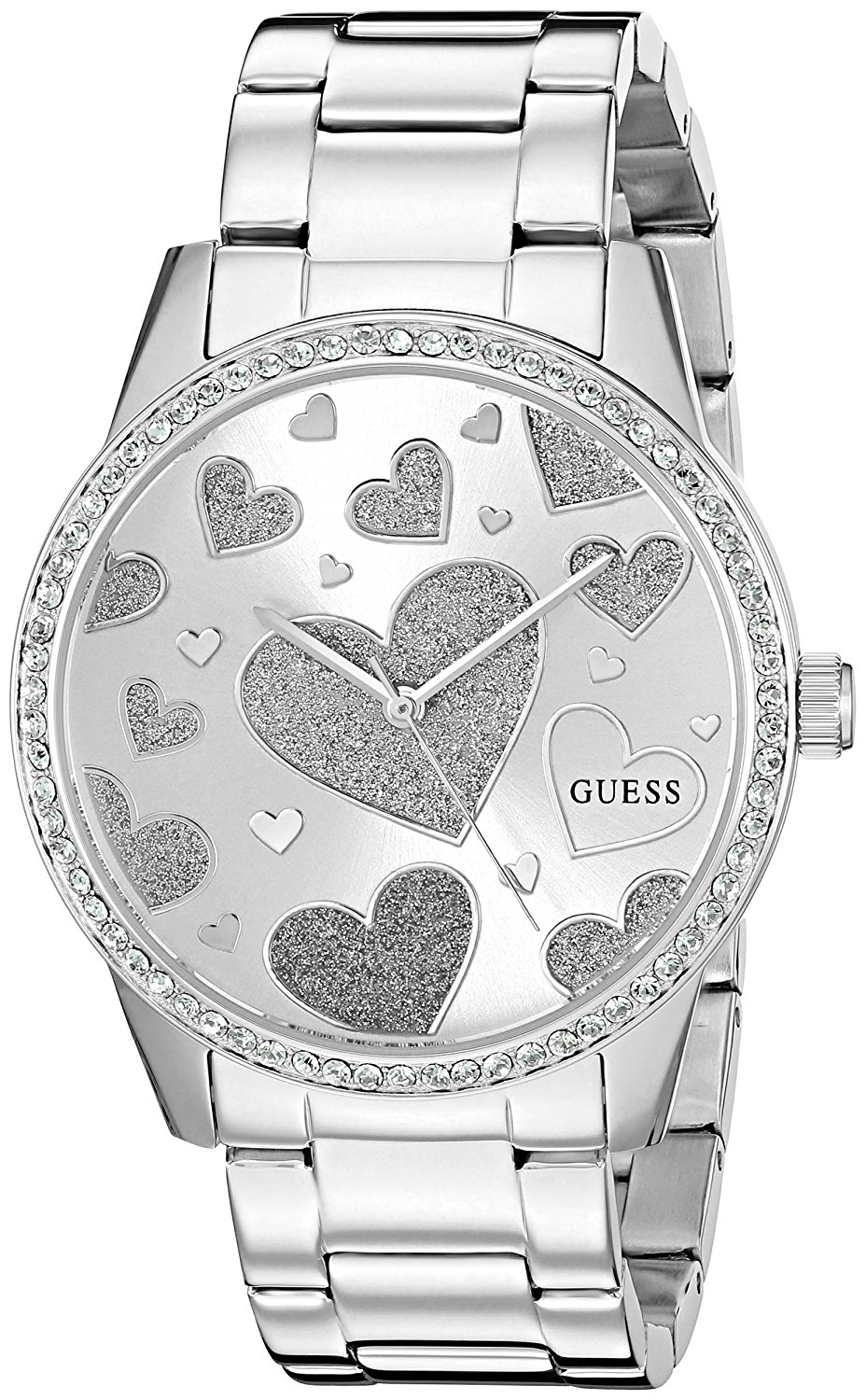 Guess Watches : U0699L1 Silver Dial Stainless Steel Band Women Watch