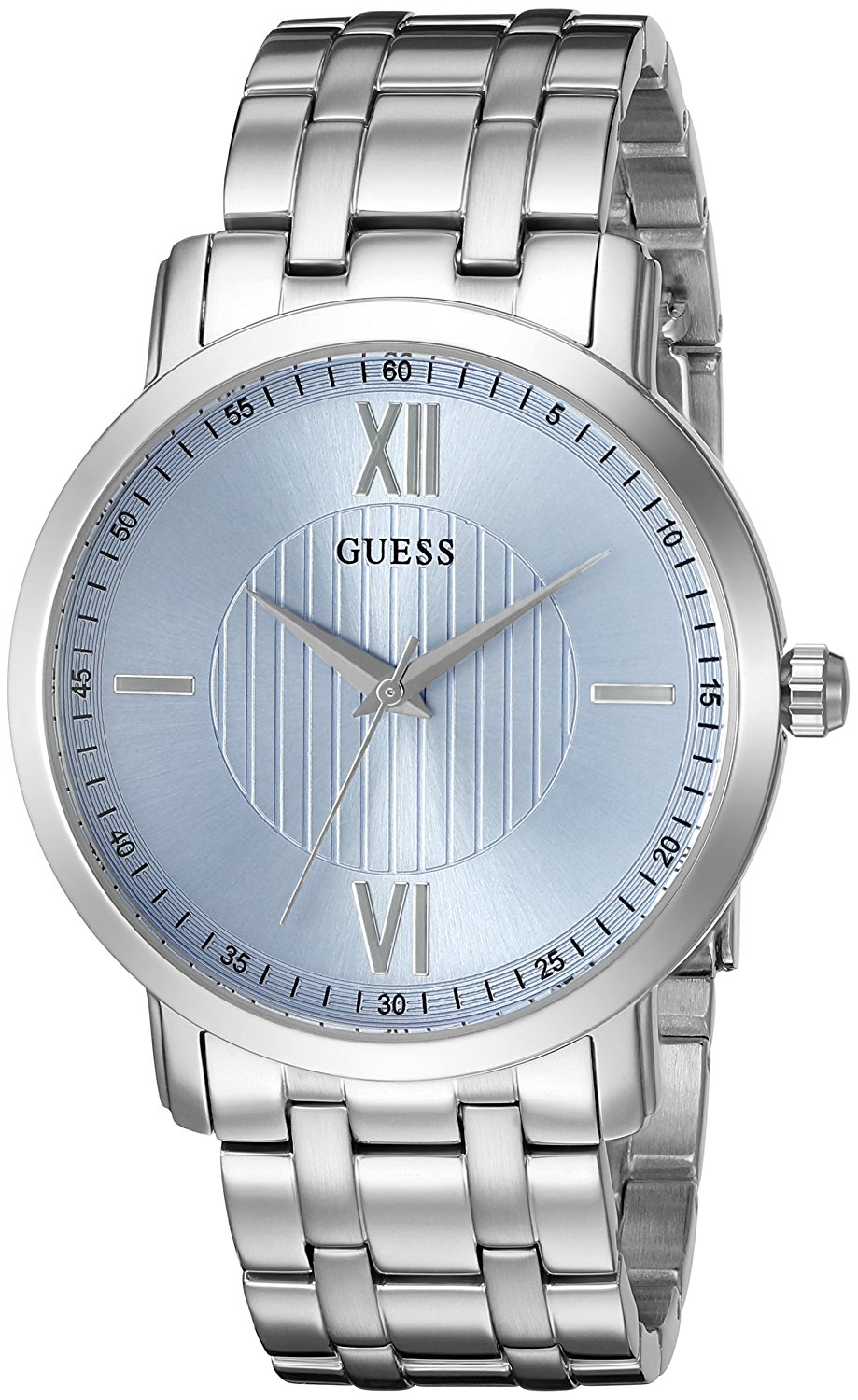Guess Watches : U0716G1 Blue Dial Stainless Steel Band Men Watch