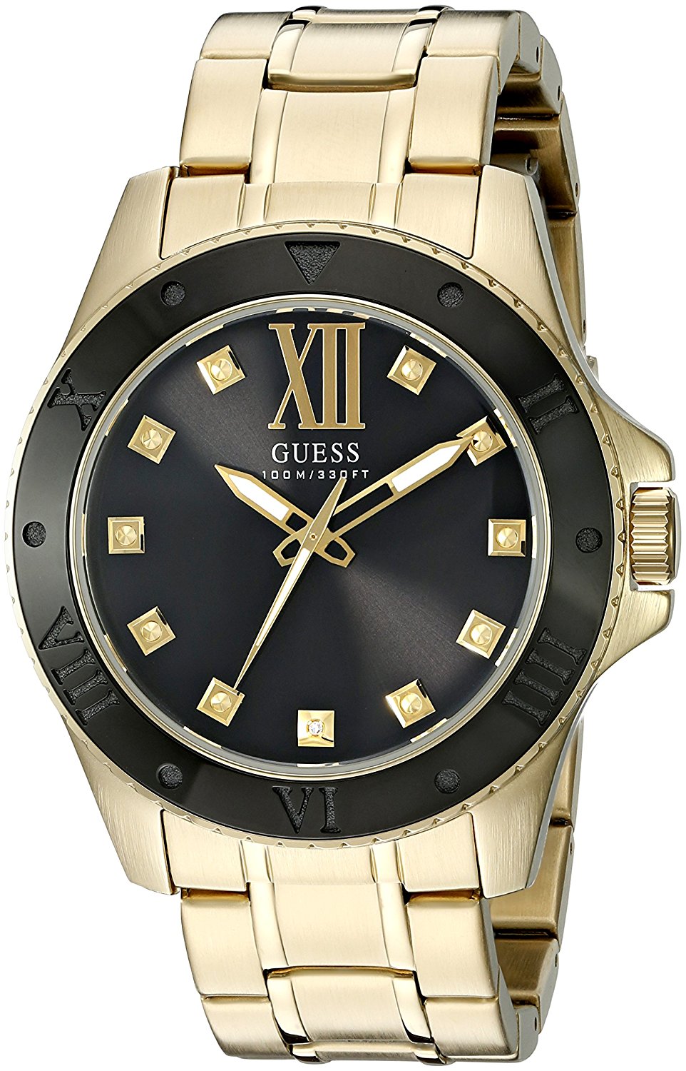 Guess Watches : U0721G2 Black Dial Metal Men Watch
