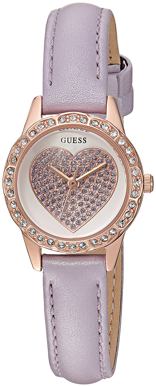 Guess Watches : U0731L5 Quartz Analog Purple Leather Women Watch