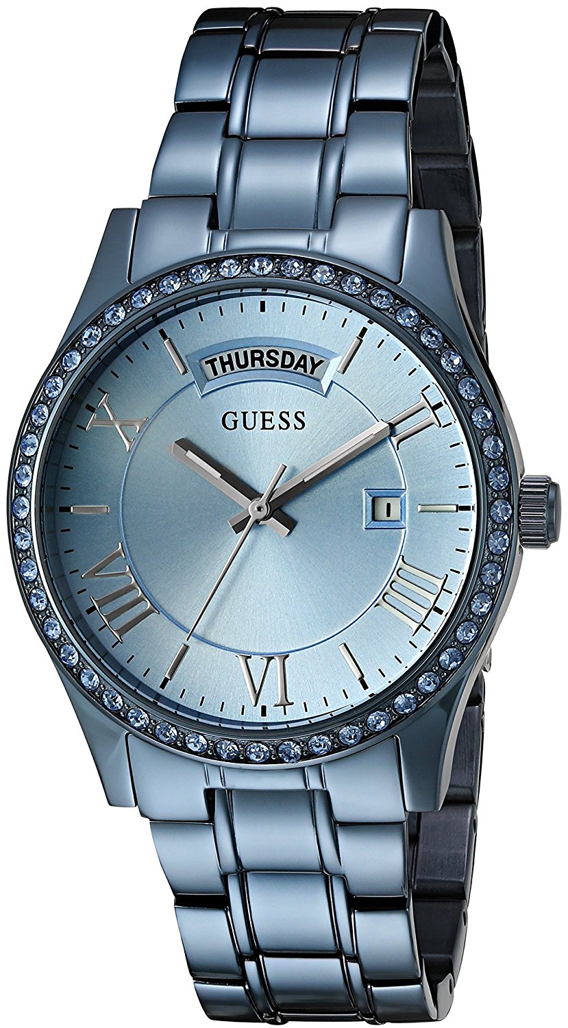 Guess Watches : U0764L5 Blue Dial Stainless Steel Band Women Watch