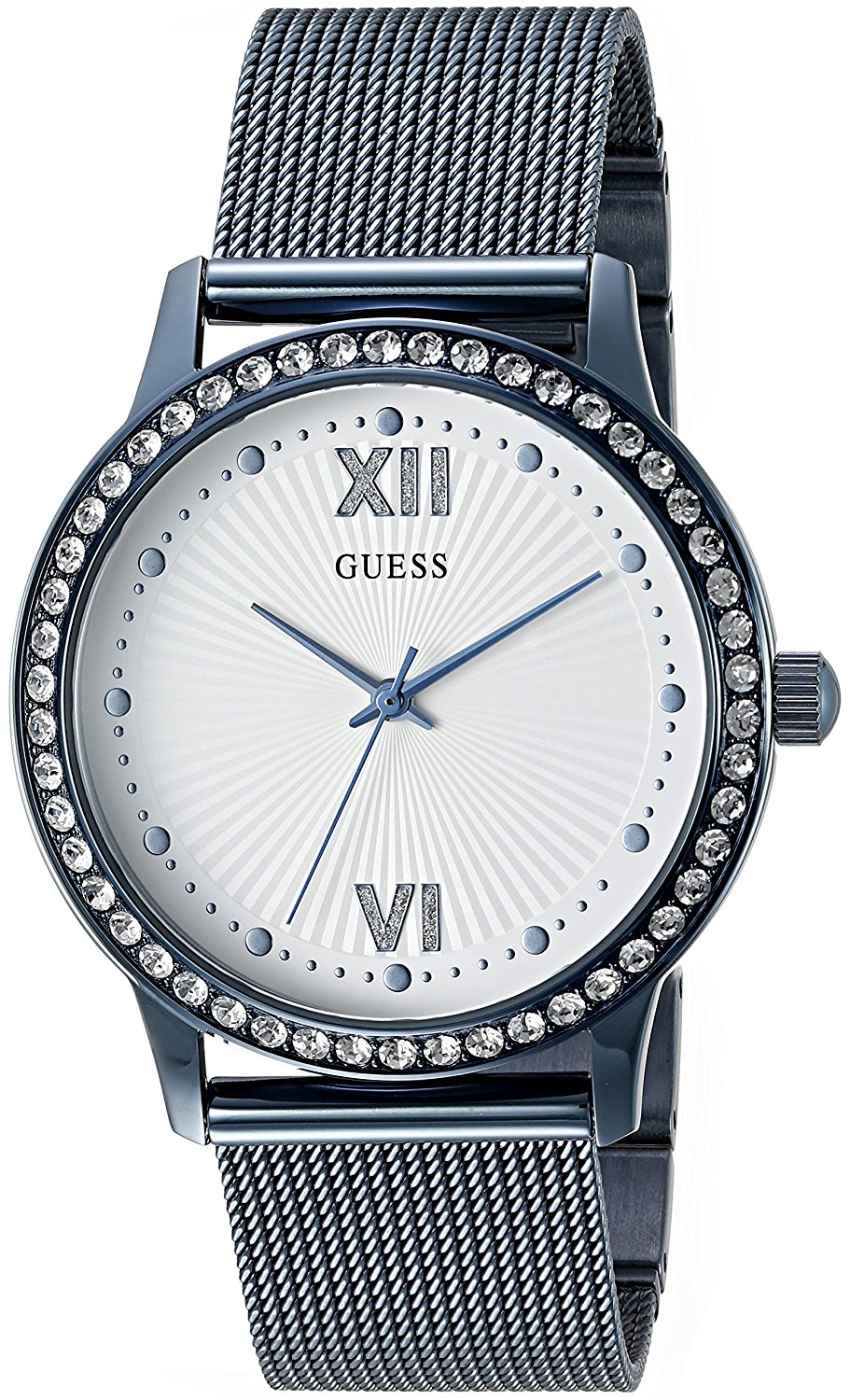 Guess Watches : U0766L4 White Dial Stainless Steel Band Women Watch