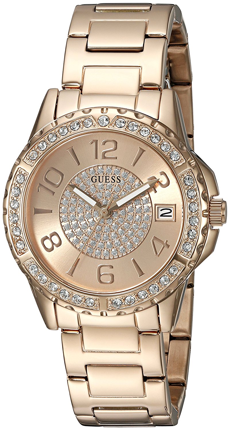 Guess Watches : U0779L3 Rose Gold Dial Stainless Steel Women Watch