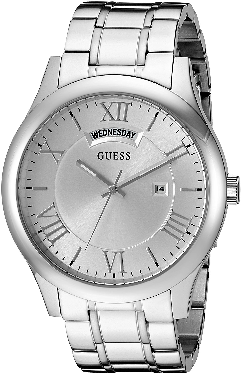 Guess Watches : U0791G1 Silver Dial Stainless Steel Band Women Watch