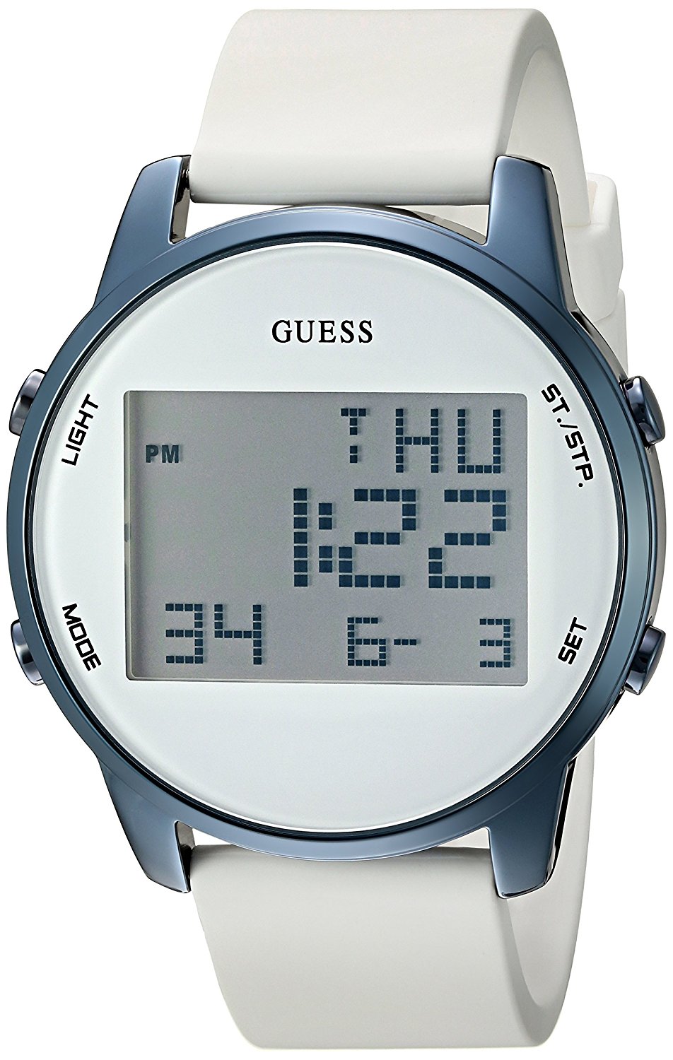 Guess Watches : U0815L3 Quartz Digital White Silicone Women Watch