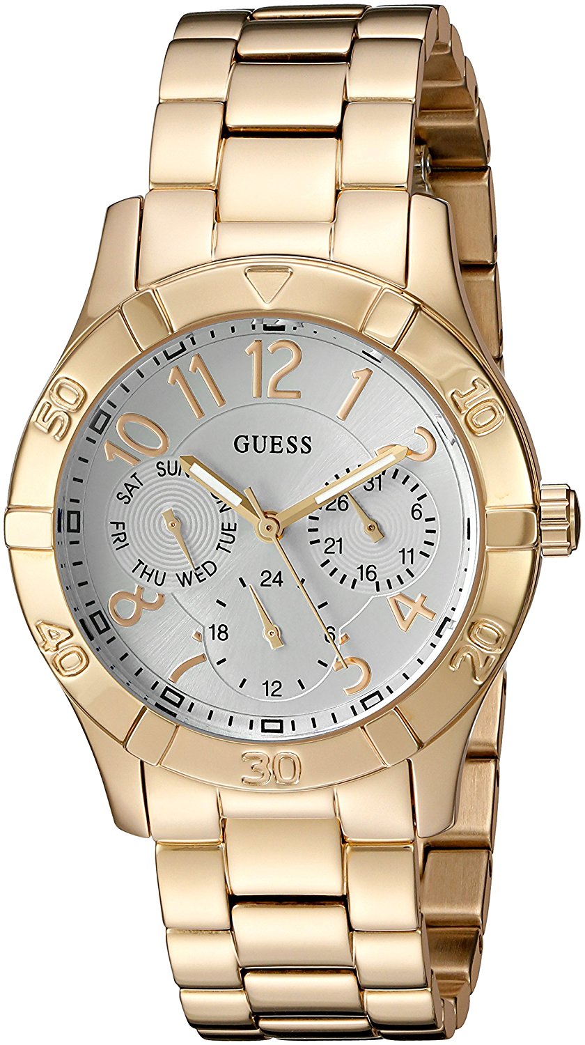 Guess Watches : U0816L2 Silver Dial Stainless Steel Band Women Watch