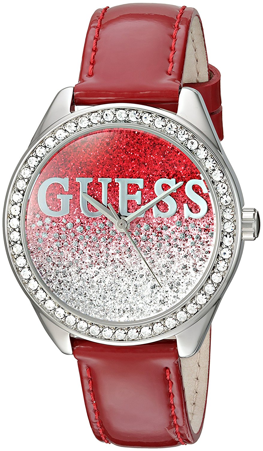 Guess Watches : U0823L3 Quartz Analog Red Leather Women Watch