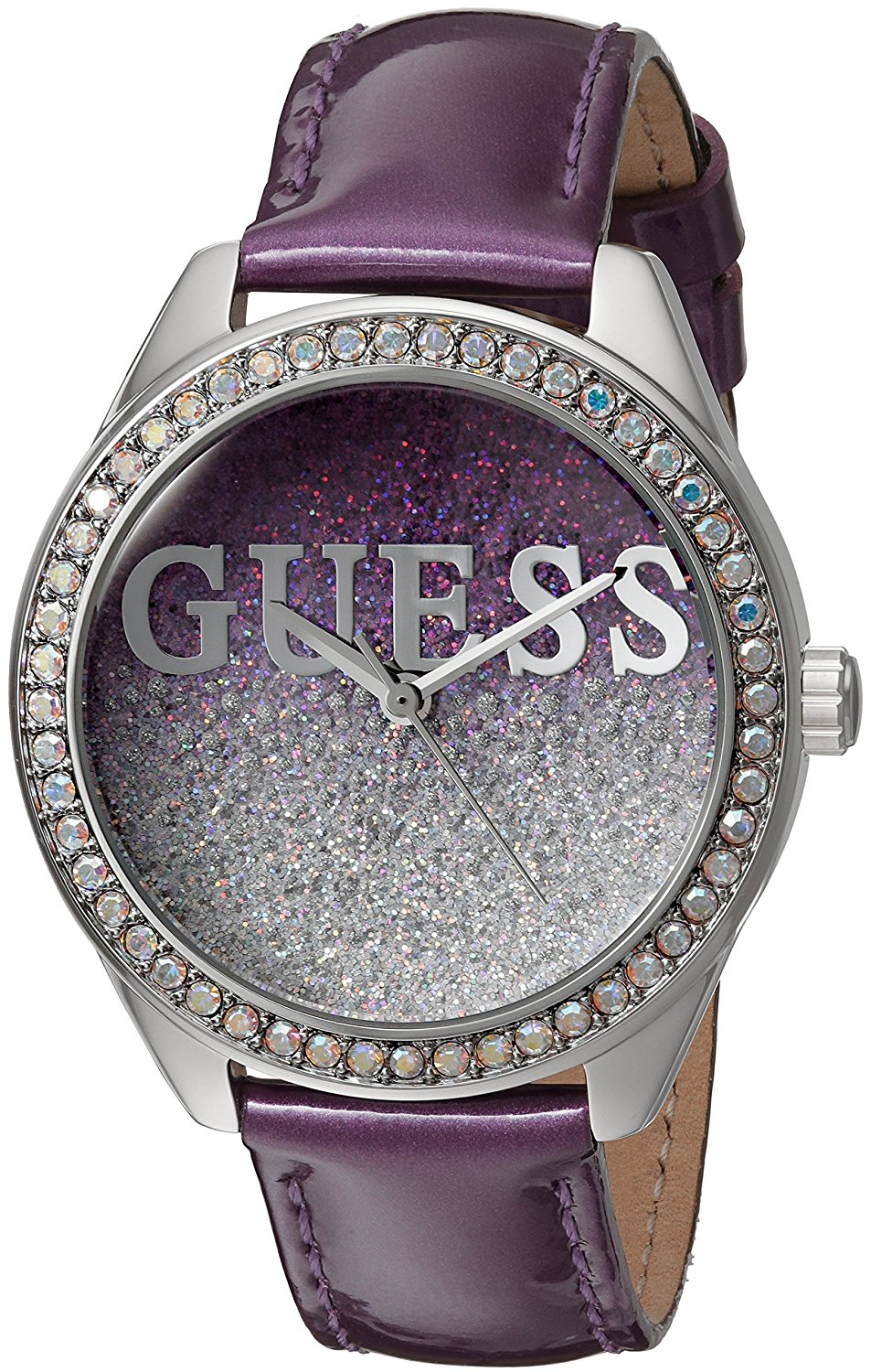 Guess Watches : U0823L4 Quartz Analog Purple Leather Women Watch
