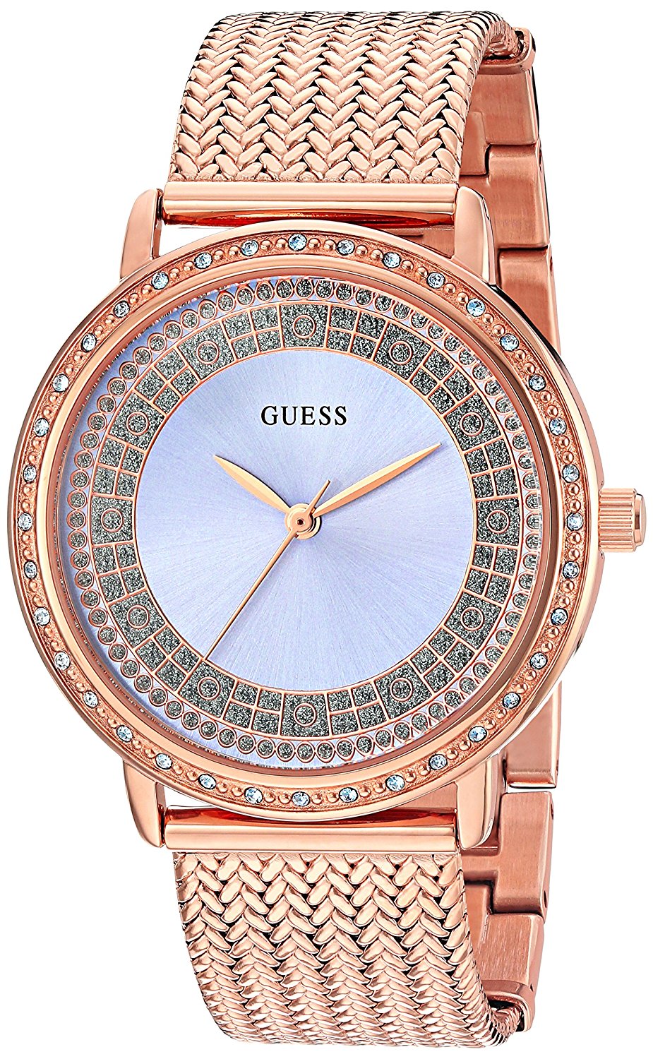 Guess Watches : U0836L1 Blue Dial Metal Band Women Watch