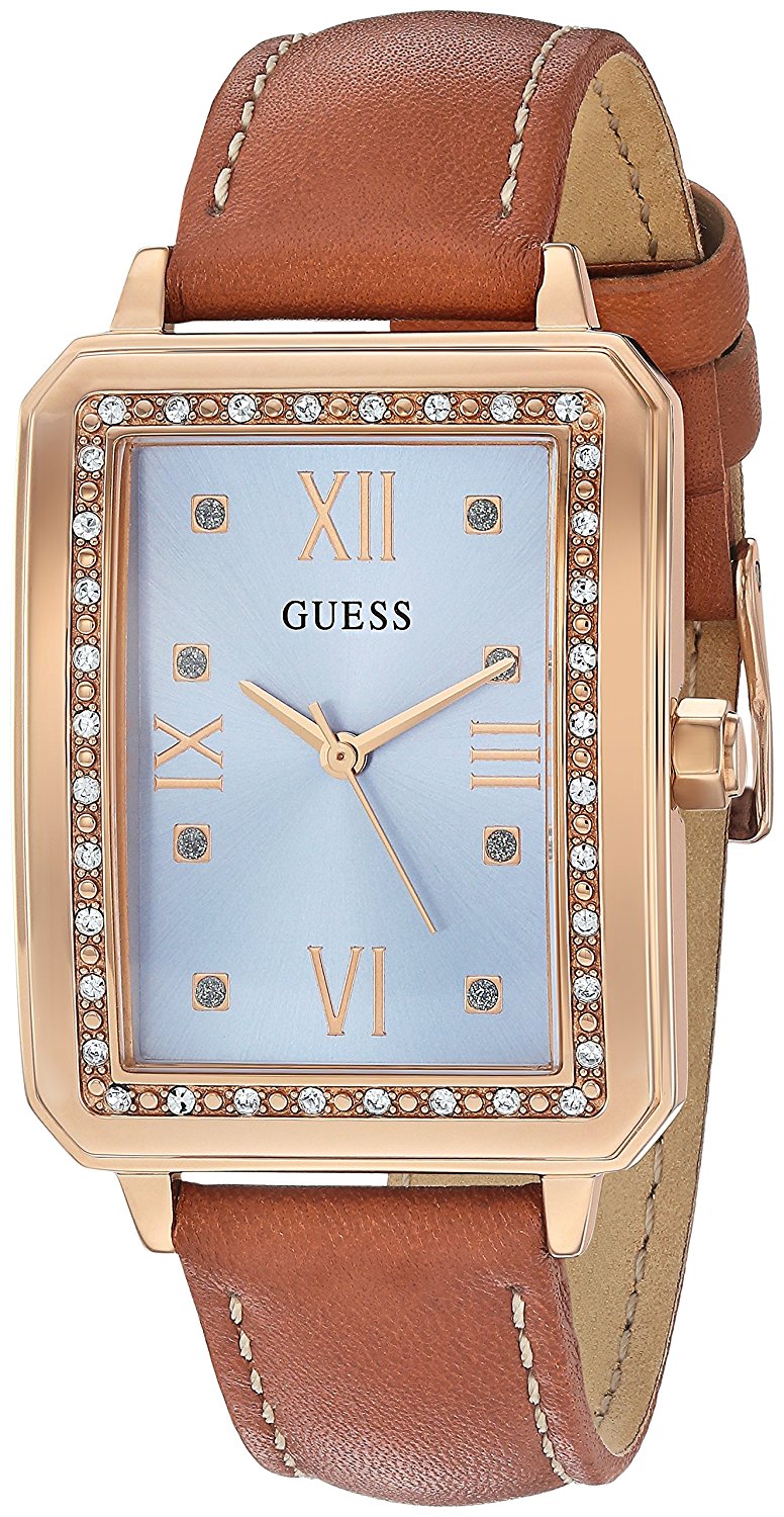 Guess Watches : U0841L2 Quartz Analog Brown Leather Women Watch