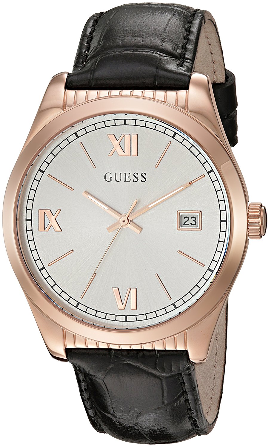 Guess Watches : U0874G2 Silver Dial Stainless Steel Band Men Watch