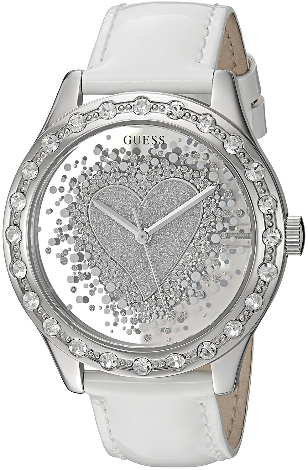 Guess Watches : U0909L1 Quartz Analog White Leather Women Watch