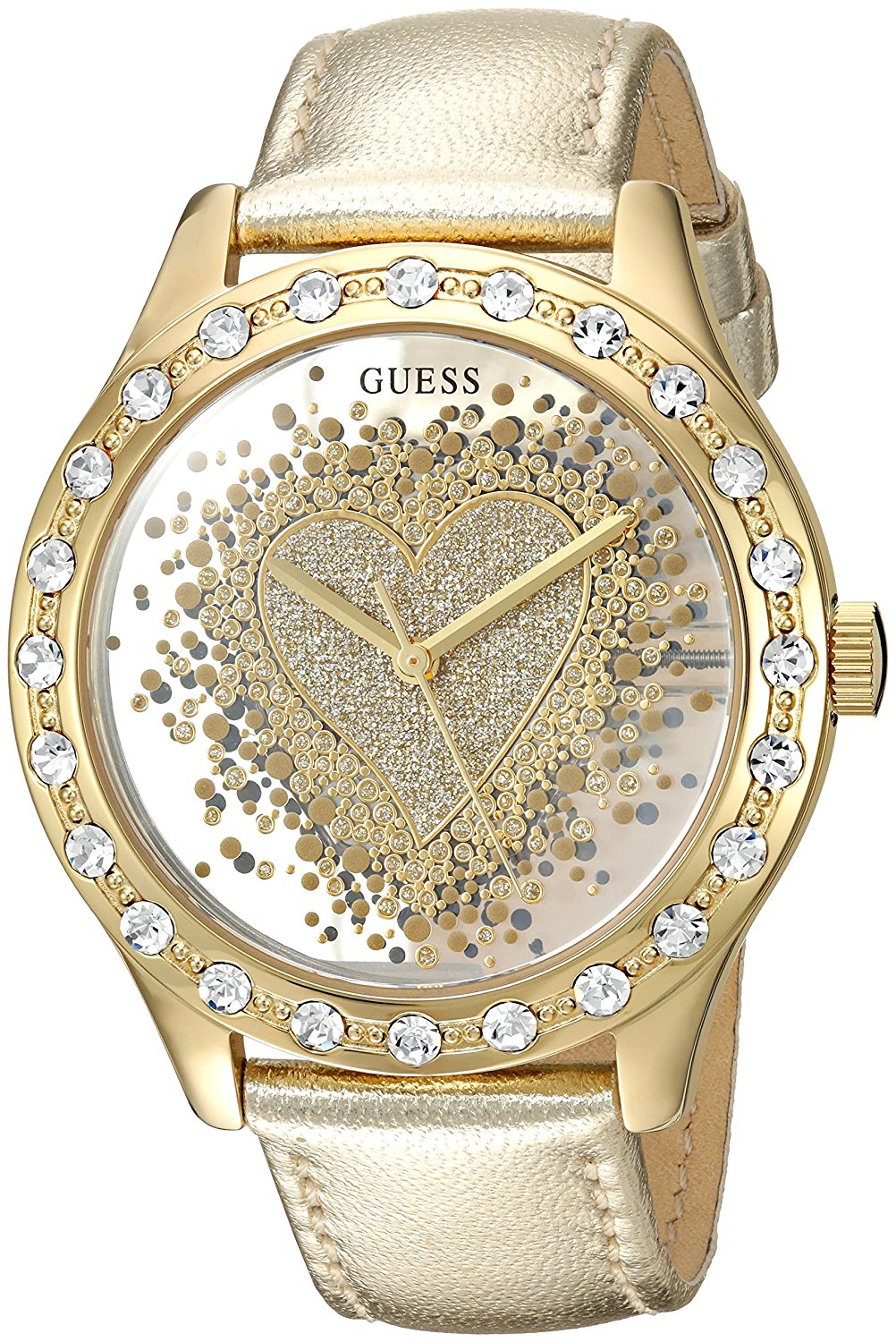 Guess Watches : U0909L2 Quartz Analog Gold Tone Leather Women Watch