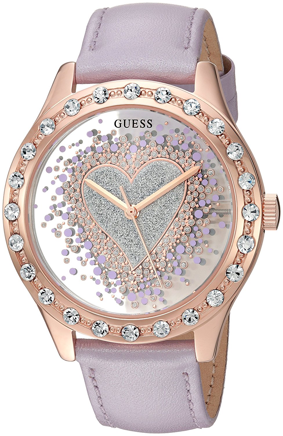 Guess Watches : U0909L3 Quartz Analog Purple Leather Women Watch
