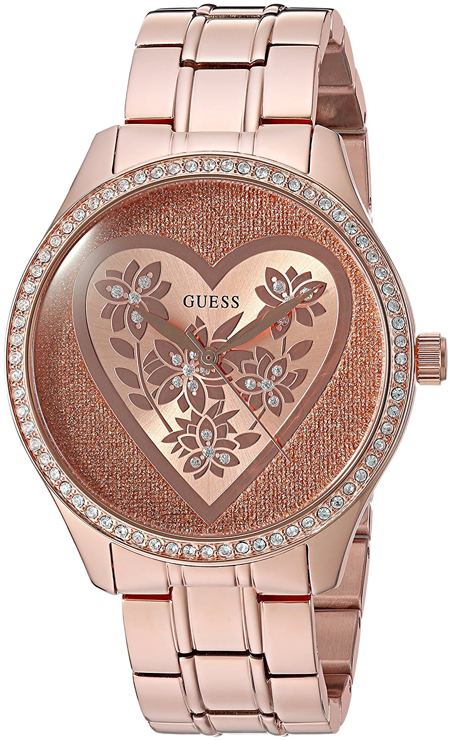 Guess Watches : U0910L3 Rose Gold Dial Metal Band Women Watch