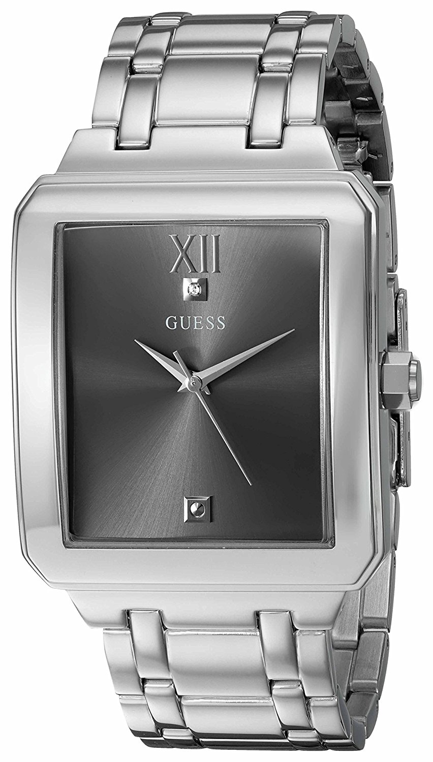 Guess Watches : U0917G2 Grey Dial Stainless Steel Band Men Watch