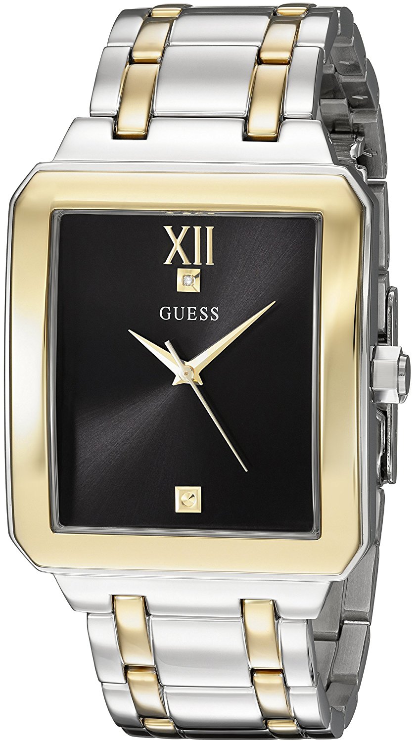 Guess Watches : U0917G3 Black Dial Stainless Steel Band Men Watch