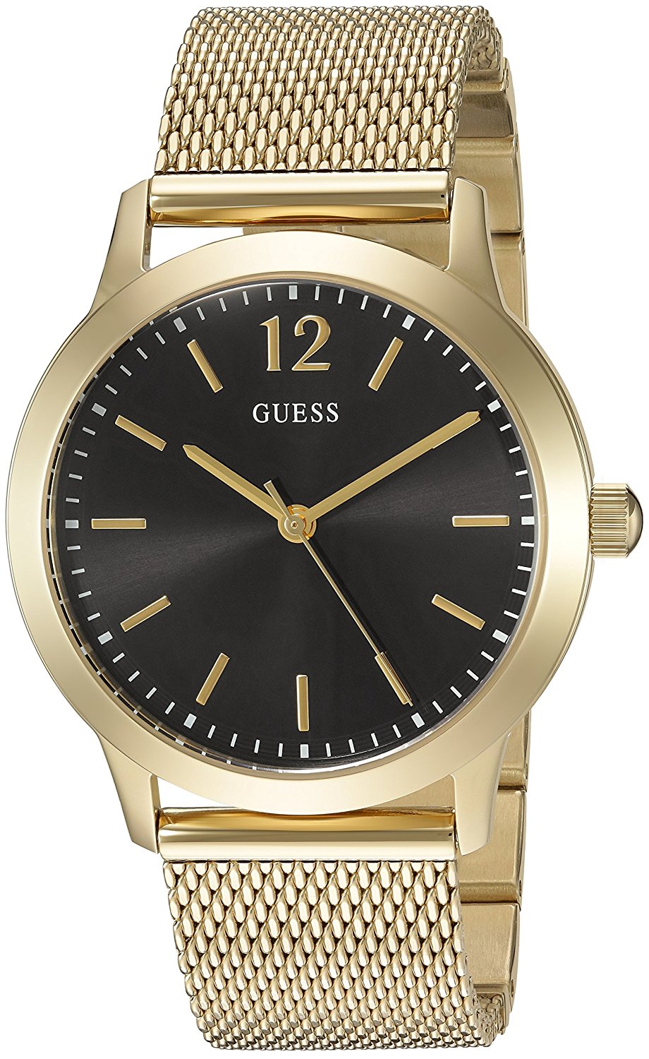 Guess Watches : U0921G3 Black Dial Stainless Steel Band Men Watch