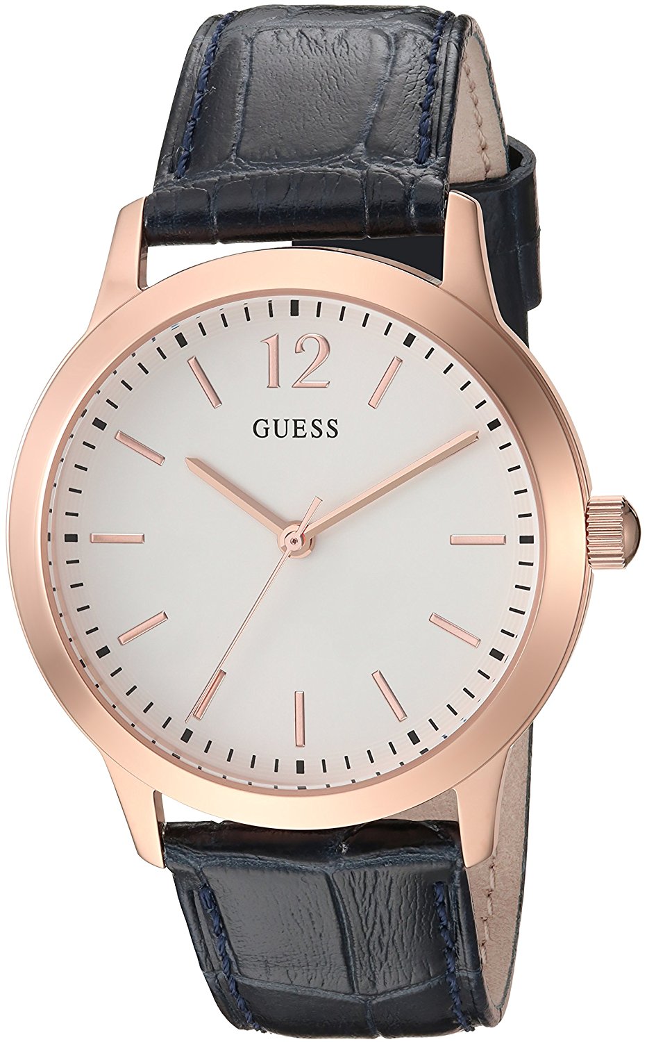 Guess Watches : U0922G7 Quartz Analog Blue Leather Men Watch