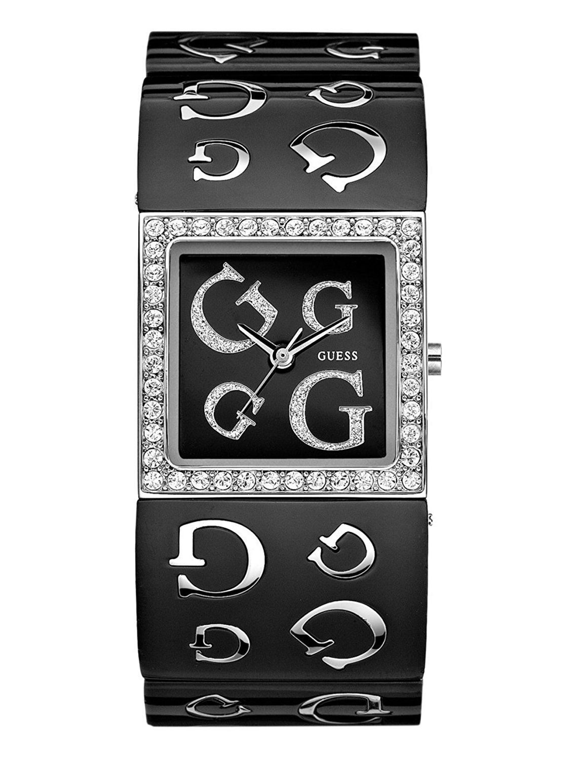 Guess Watches : U10525L6 Black Dial Stainless Steel Band Women Watch