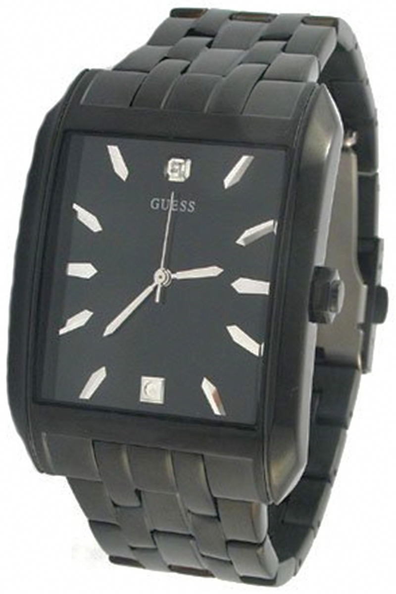 Guess Watches : U13517G1 Quartz Black Dial Stainless Steel Case With Bracelet Men Watch