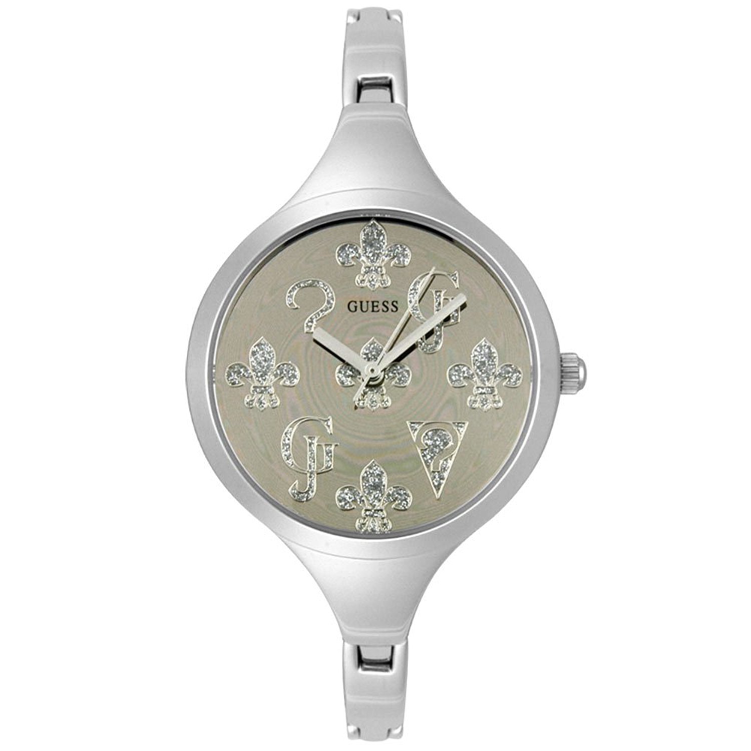 Guess Watches : U75005L1 Silver Dial Stainless Steel Band Women Watch