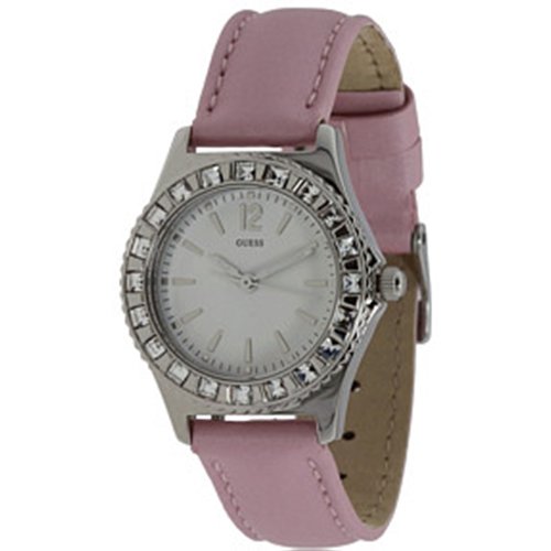 Guess Watches : U95176L1 Stainless Steel Case With Genuine Changeable Leather Straps Stainless Steel Women Watch