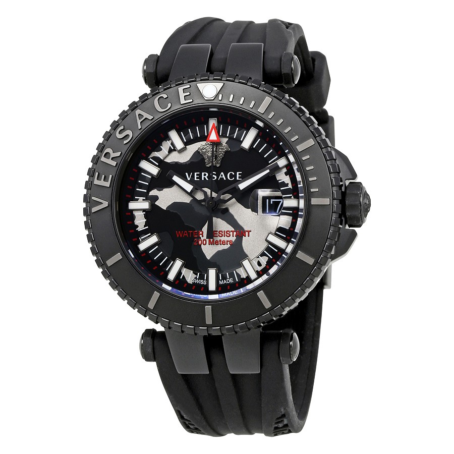 Versace Watches : VAK05-0016 Black Camo Quartz Men Watch