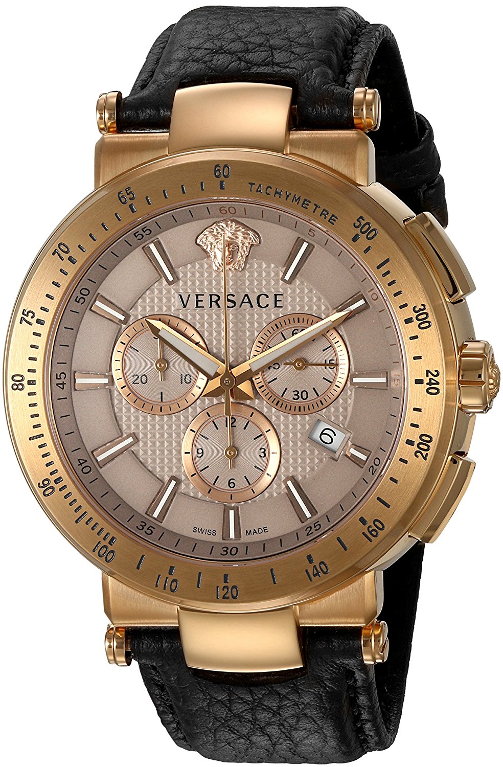 Versace Watches : VFG11-0015 Champagne Dial Stainless Steel Band Men Watch