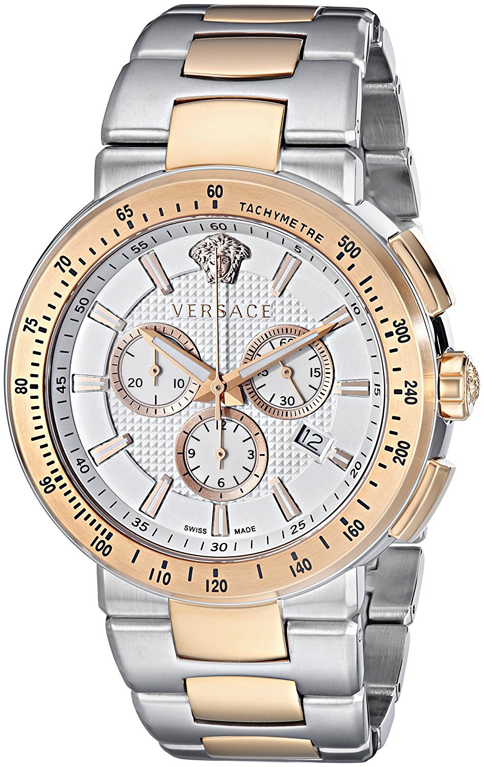 Versace Watches : VFG130015 White Dial Stainless Steel Band Men Watch