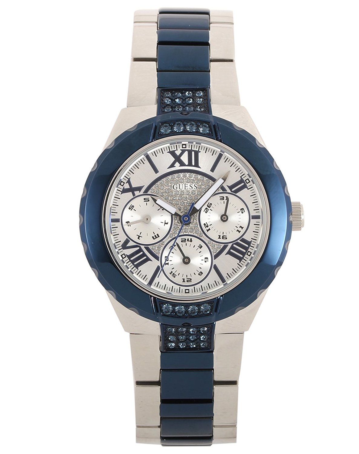 Guess Watches : Viva Silver Dial Luminous Hands Women Watch