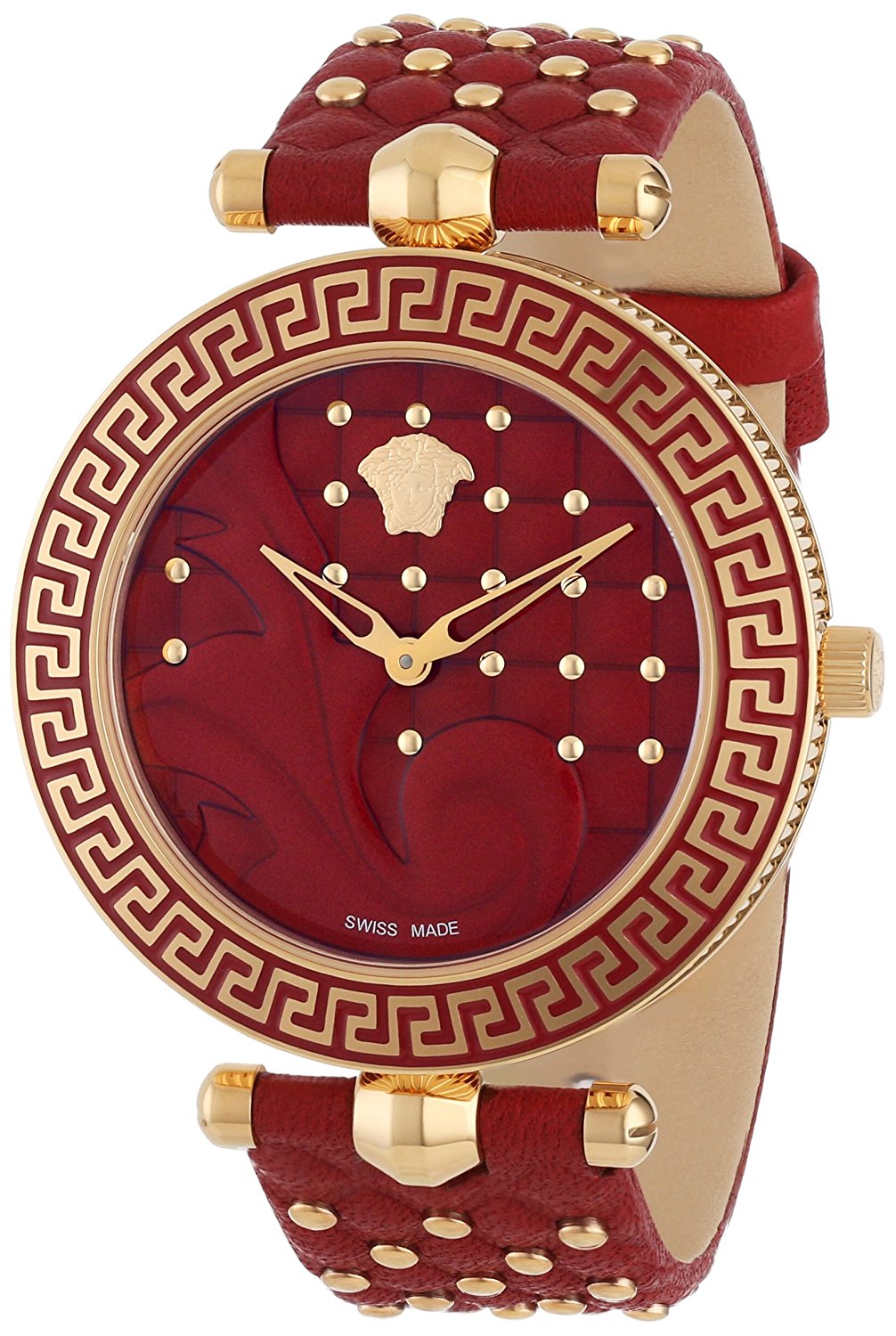 Versace Watches : VK7050013 Red Dial Leather Women Watch
