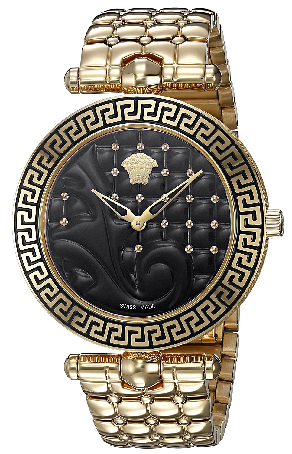 Versace Watches : VK7250015 Black Dial Stainless Steel Band Men Watch