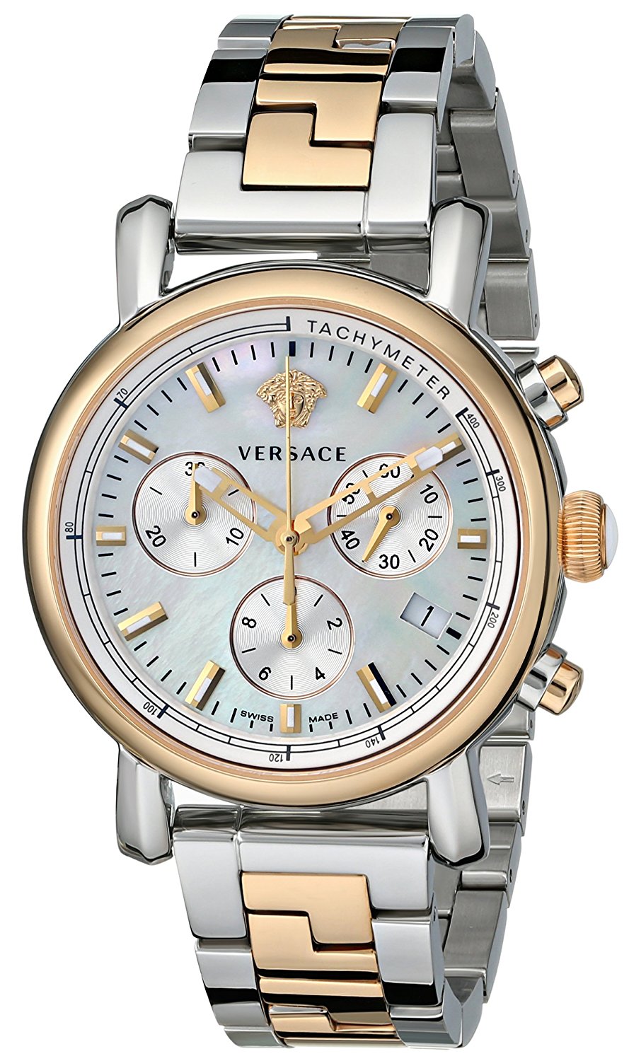 Versace Watches : VLB090014 Mother Of Pearl Dial Stainless Steel Band Women Watch