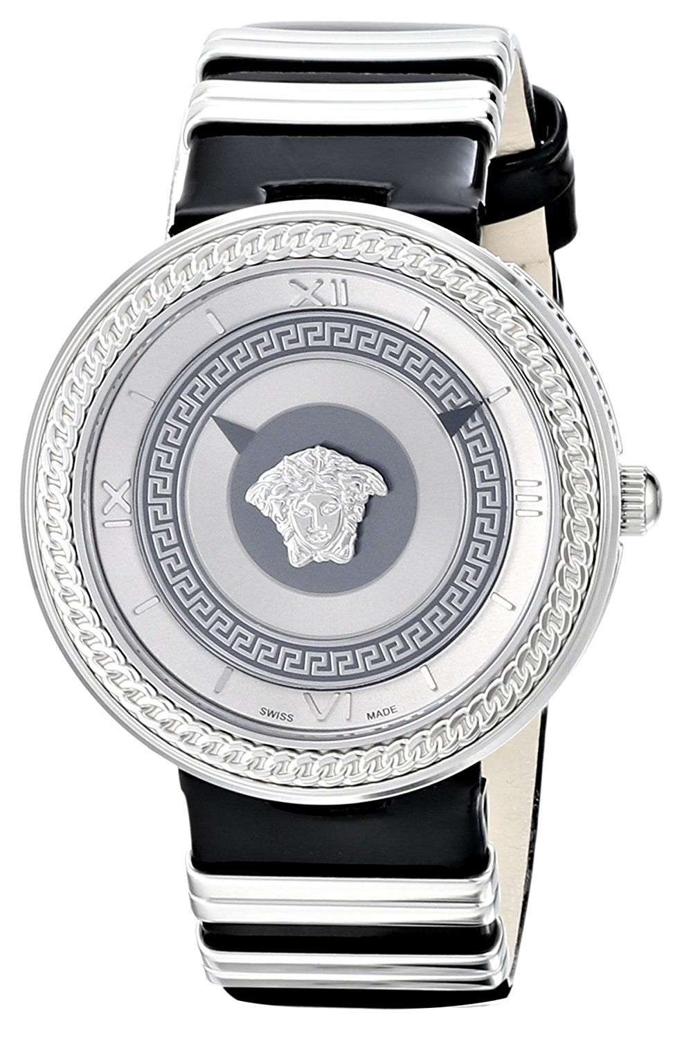 Versace Watches : VLC010014 Quartz Analog Black Leather Women Watch