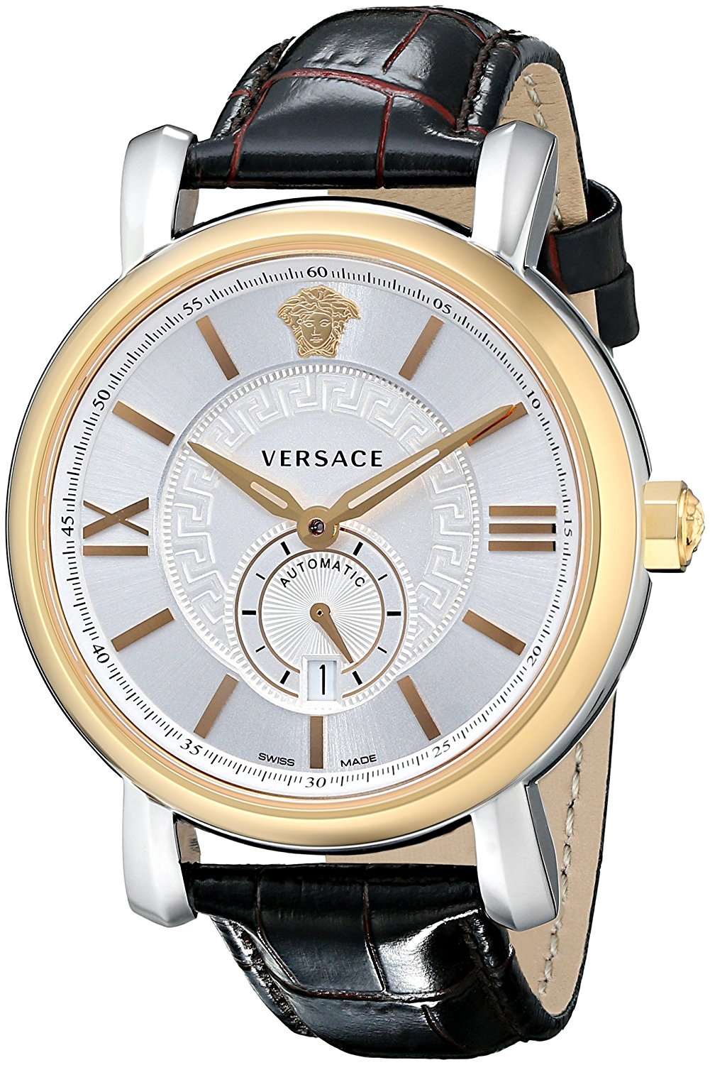 Versace Watches : VNA020014 Automatic Analog Black Leather Men Watch