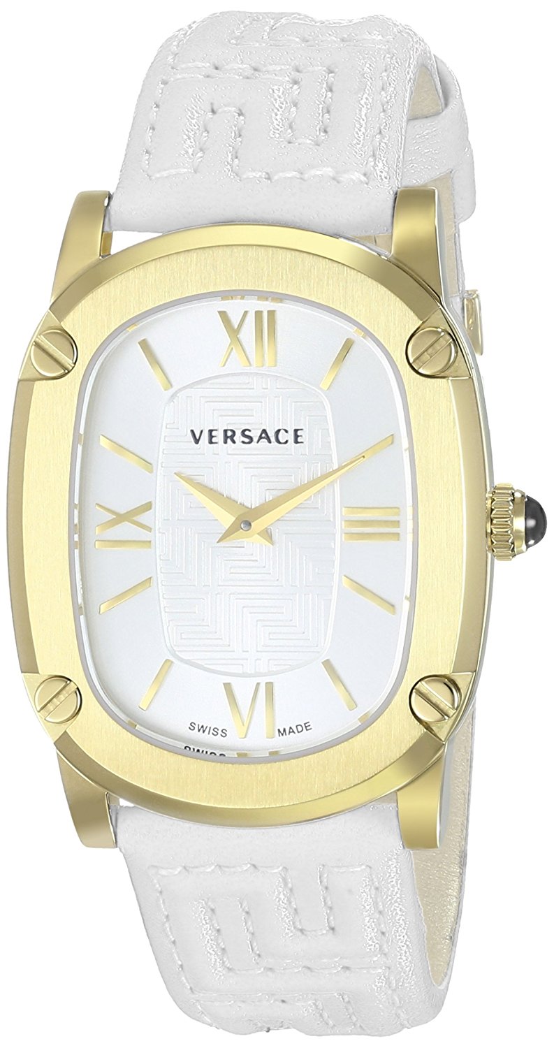 Versace Watches : VNB040014 Quartz Analog White Leather Women Watch