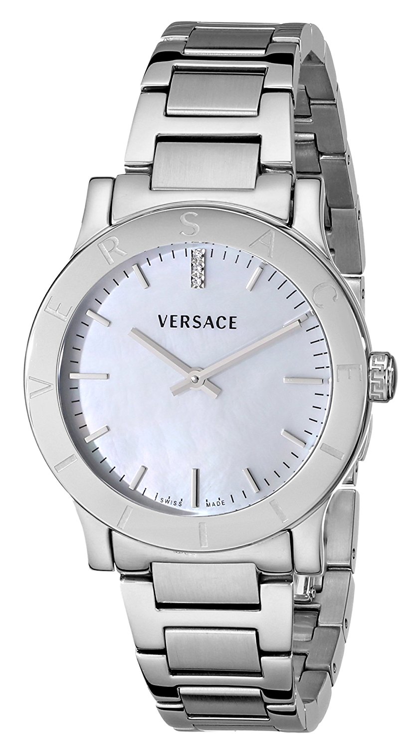 Versace Watches : VQA040000 Mother Of Pearl Dial Stainless Steel Band Women Watch